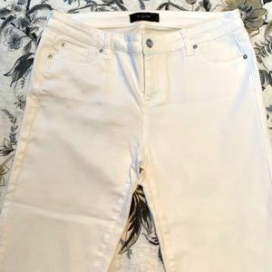 C PINK WHITE SKINNY ANKLE PANTS SIZE 13